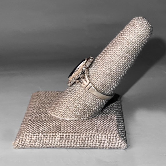 Vintage Silver & Hematite Ring - Picture 5 of 7